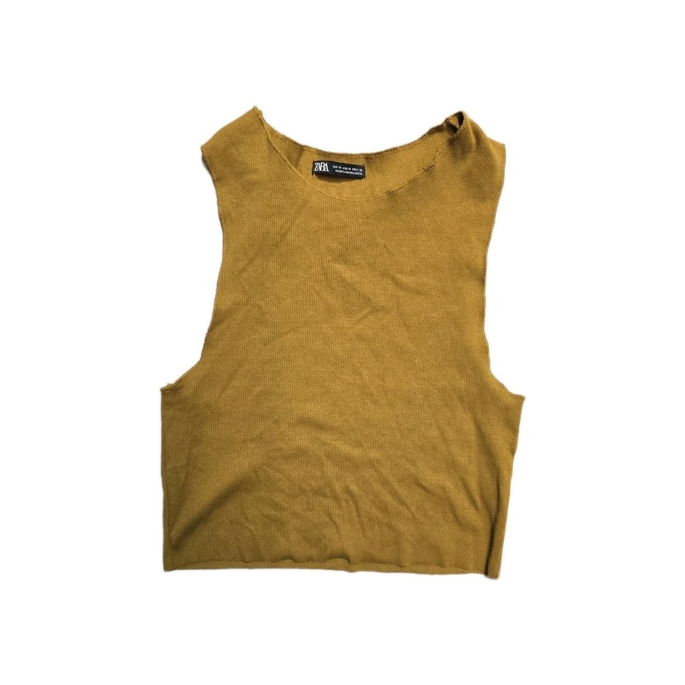 Zara‎ Brown Women's  Knit Tank Cropped